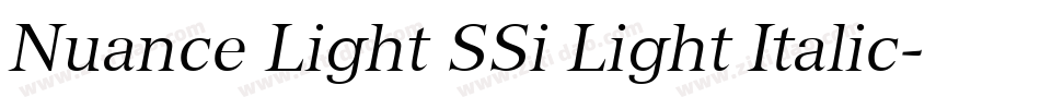 Nuance Light SSi Light Italic字体转换